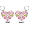 Suzani Floral Heart Keychain (Front + Back)