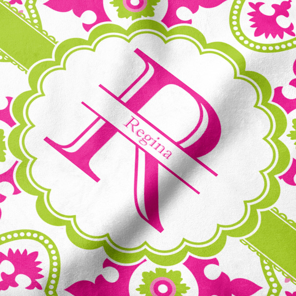 Suzani Floral Hooded Baby Towel- Detail Close Up