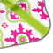 Suzani Floral Hooded Baby Towel- Detail Corner