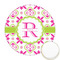 Suzani Floral Printed Cookie Topper - Round (Personalized)