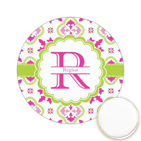 Custom Suzani Floral Printed Cookie Topper - 2.15" (Personalized)