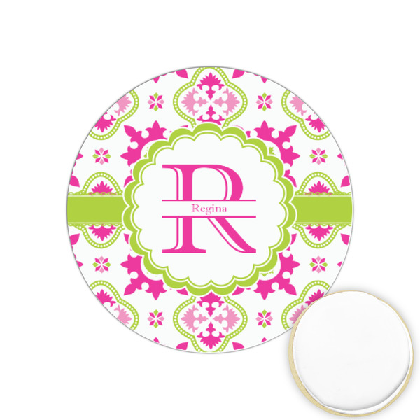 Custom Suzani Floral Printed Cookie Topper - 1.25" (Personalized)