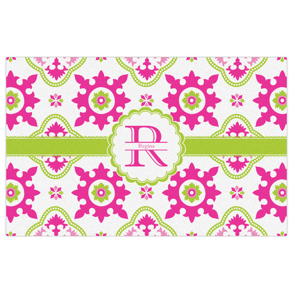 Suzani Floral Indoor / Outdoor Rug - 5'x8' - Front Flat