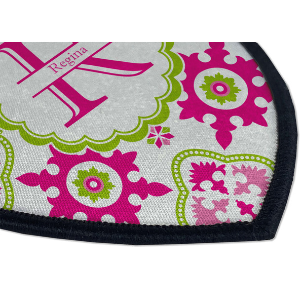 Suzani Floral Iron on Shield 3 Detail