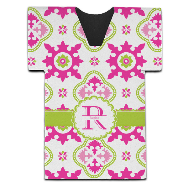 Custom Suzani Floral Jersey Bottle Cooler (Personalized)