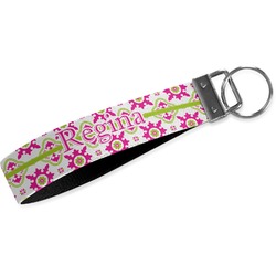 Suzani Floral Webbing Keychain Fob - Large (Personalized)