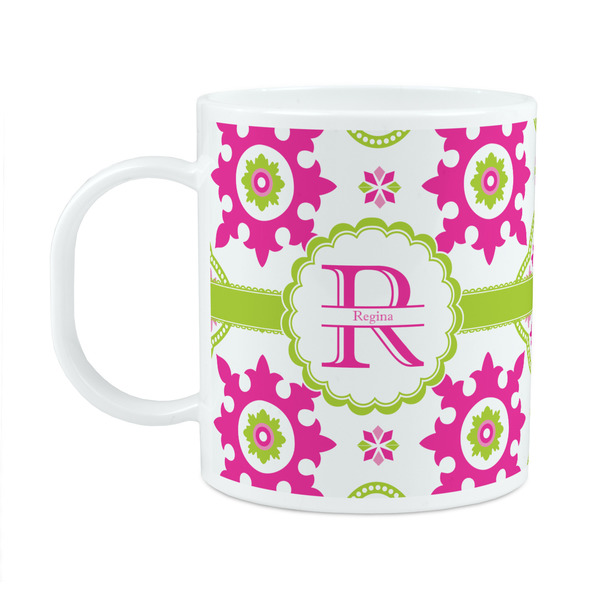 Custom Suzani Floral Plastic Kids Mug (Personalized)