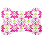 Suzani Floral Bone Shaped Dog Food Mat (Personalized)