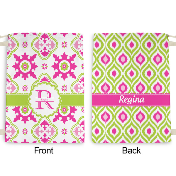 Suzani Floral Large Laundry Bag - Front & Back View