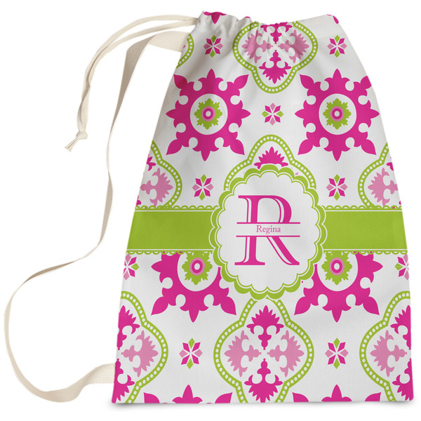 Custom Suzani Floral Laundry Bag - Large (Personalized)