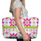 Suzani Floral Large Rope Tote Bag - In Context View
