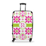 Suzani Floral Suitcase - 28" Large - Checked w/ Name and Initial