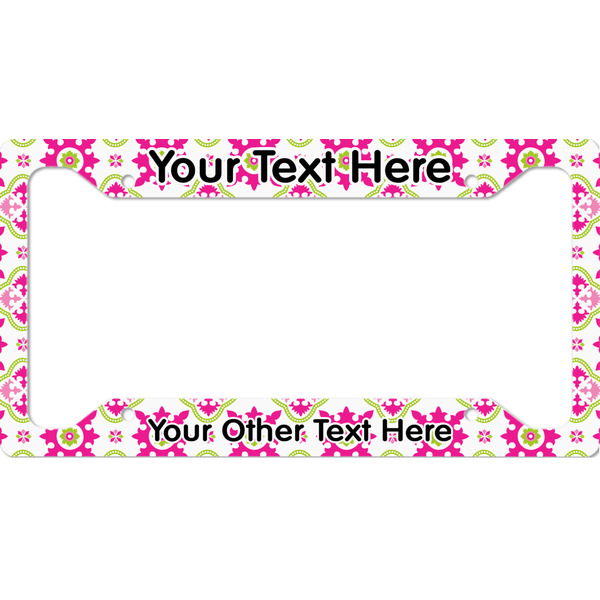 Custom Suzani Floral License Plate Frame - Style A (Personalized)