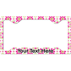 Suzani Floral License Plate Frame - Style C (Personalized)