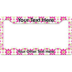 Suzani Floral License Plate Frame - Style B (Personalized)