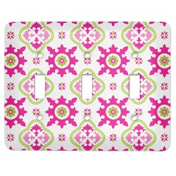 Suzani Floral Light Switch Cover (3 Toggle Plate)