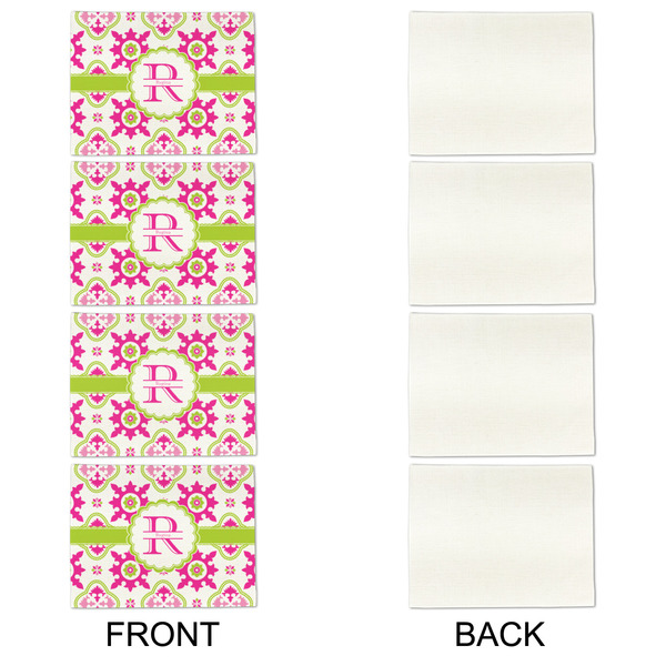 Suzani Floral Linen Placemat - APPROVAL Set of 4 (single sided)