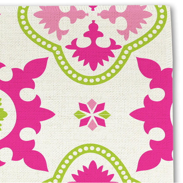 Suzani Floral Linen Placemat - DETAIL