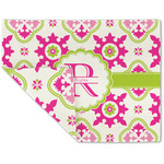 Suzani Floral Double-Sided Linen Placemat - Single w/ Name and Initial