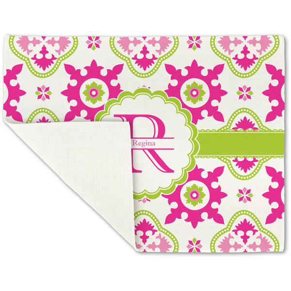 Suzani Floral Linen Placemat - Folded Corner (single side)