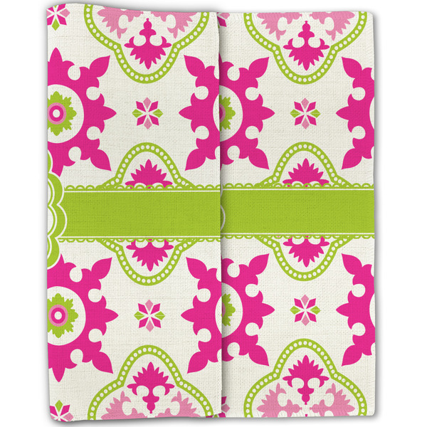 Suzani Floral Linen Placemat - Folded Half (double sided)