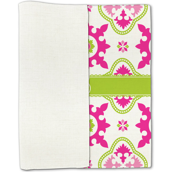 Suzani Floral Linen Placemat - Folded Half