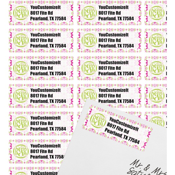 Suzani Floral Mailing Label on Envelope - Multiple Labels