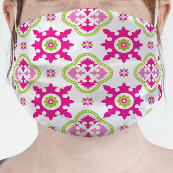Custom Suzani Floral Face Mask Cover