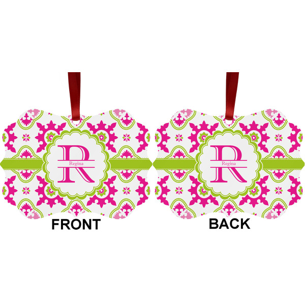 Suzani Floral Metal Benilux Ornament - Front and Back (APPROVAL)