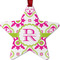 Suzani Floral Metal Star Ornament - Front
