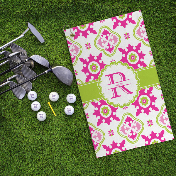 Suzani Floral Microfiber Golf Towels - LIFESTYLE