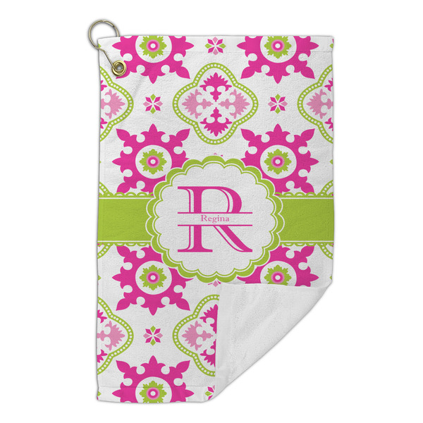 Suzani Floral Microfiber Golf Towels Small - FRONT FOLDED