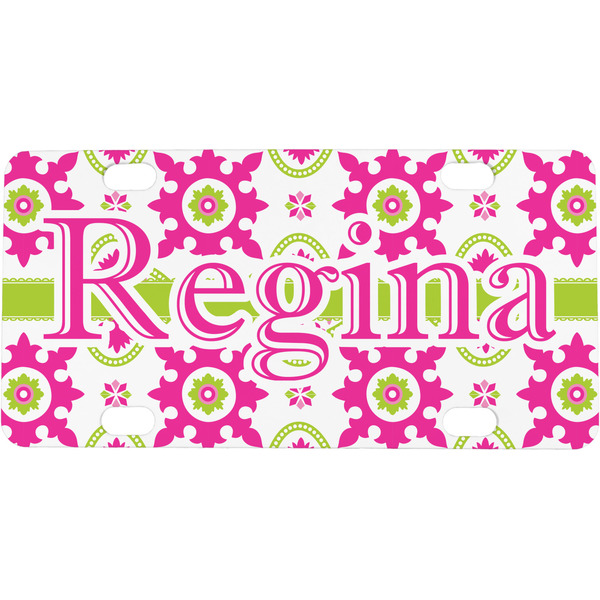 Custom Suzani Floral Mini/Bicycle License Plate (Personalized)