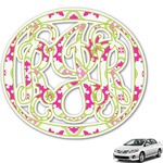 Suzani Floral Monogram Car Decal (Personalized)