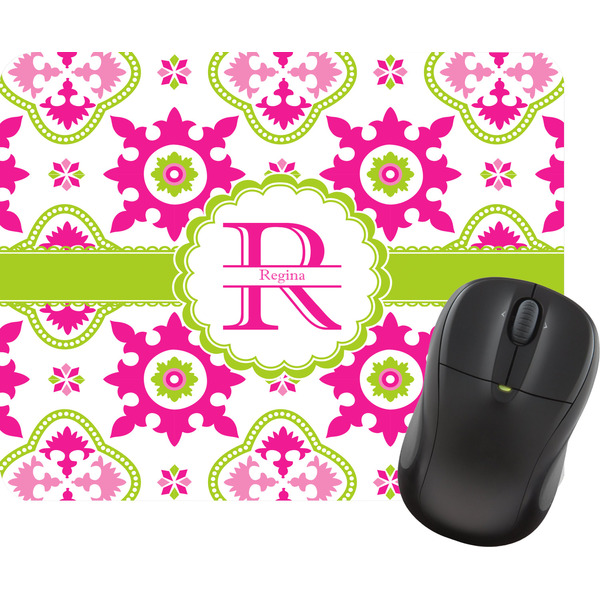 Custom Suzani Floral Rectangular Mouse Pad (Personalized)