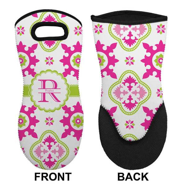 Suzani Floral Neoprene Oven Mitt (Front & Back)