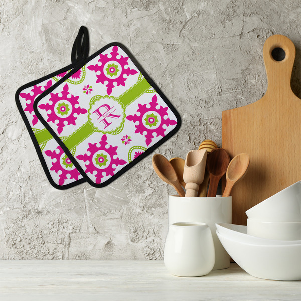 Suzani Floral Neoprene Pot Holder - Set of 2  LIFESTYLE