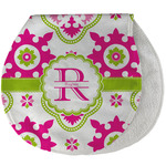 Suzani Floral Burp Pad - Velour w/ Name and Initial