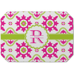 Suzani Floral Dining Table Mat - Octagon (Single-Sided) w/ Name and Initial