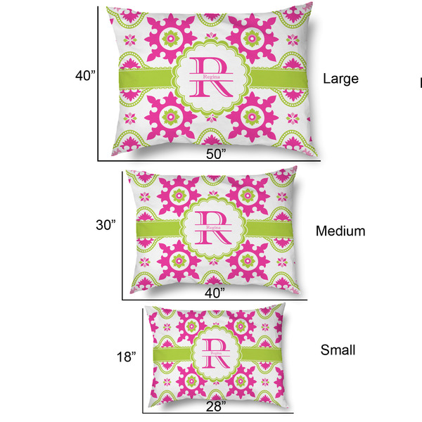Suzani Floral Outdoor Dog Beds - SIZE CHART