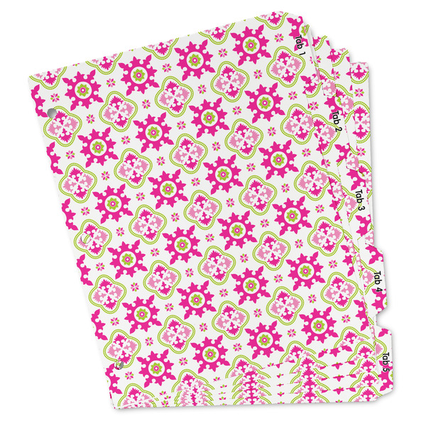 Custom Suzani Floral Binder Tab Divider - Set of 5 (Personalized)
