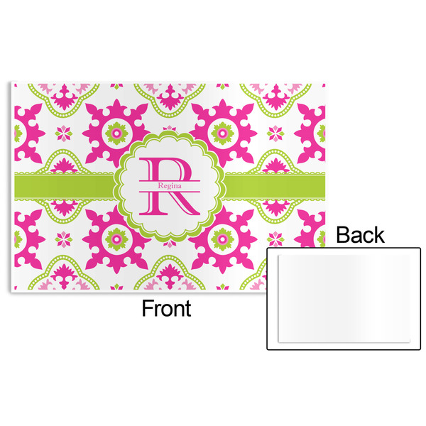 Suzani Floral Disposable Paper Placemat - Front & Back