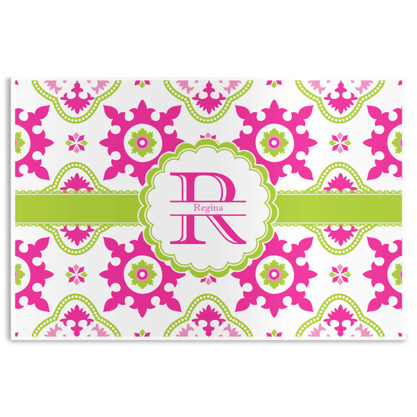 Custom Suzani Floral Disposable Paper Placemats (Personalized)