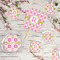 Suzani Floral Party Supplies Combination Image - All items - Plates, Coasters, Fans