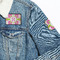 Suzani Floral Patches Lifestyle Jean Jacket Detail