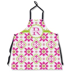 Suzani Floral Apron Without Pockets w/ Name and Initial