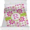 Suzani Floral Minky Blanket - 40"x30" - Single Sided (Personalized)