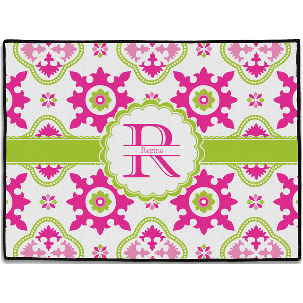 Custom Suzani Floral Door Mat - 24"x18" (Personalized)