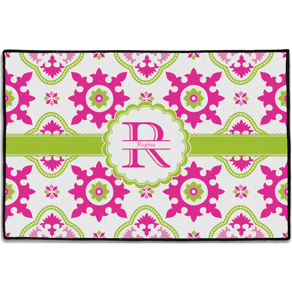 Suzani Floral Personalized Door Mat - 36x24 (APPROVAL)