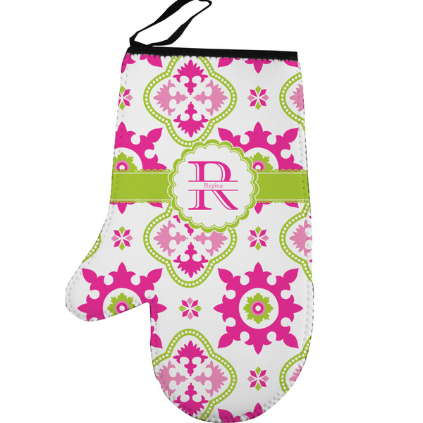 Custom Suzani Floral Left Oven Mitt (Personalized)